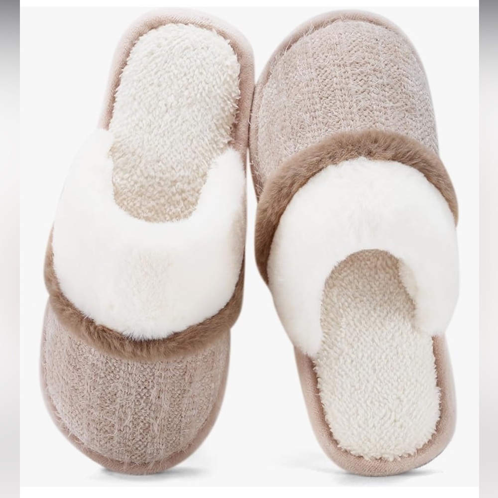 🆕 Cozy Slippers for Women Indoor and Outdoor Fuzzy House Shoes with Memory Foam